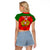 Custom Portugal Rugby Raglan Cropped T Shirt Go Wolves Mix Coat Of Arms - Wonder Print Shop