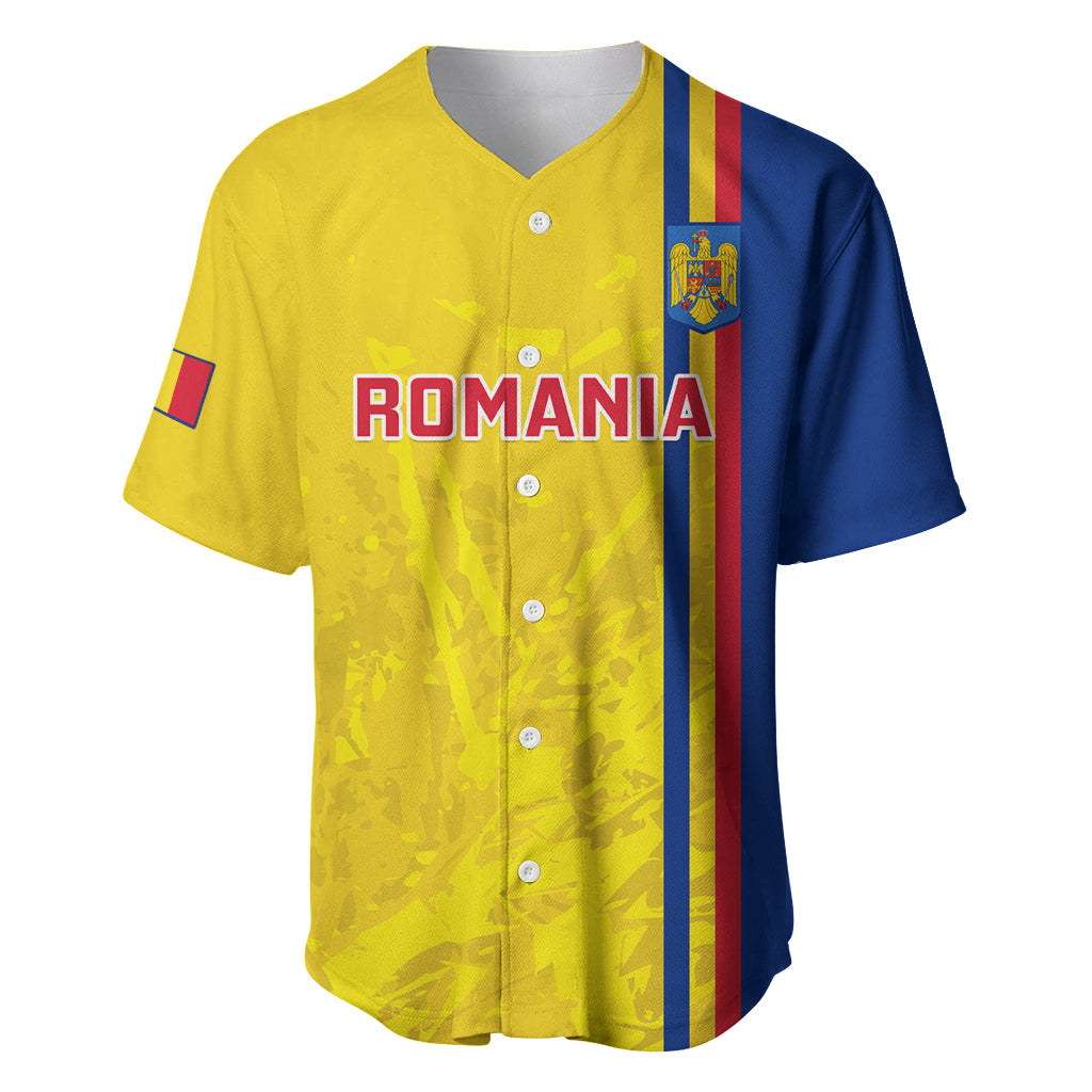 Romania Rugby Baseball Jersey Go The Oaks Grunge Style - Wonder Print Shop