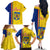 Romania Rugby Family Matching Off Shoulder Long Sleeve Dress and Hawaiian Shirt Go The Oaks Grunge Style - Wonder Print Shop