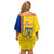 Romania Rugby Family Matching Off Shoulder Short Dress and Hawaiian Shirt Go The Oaks Grunge Style - Wonder Print Shop