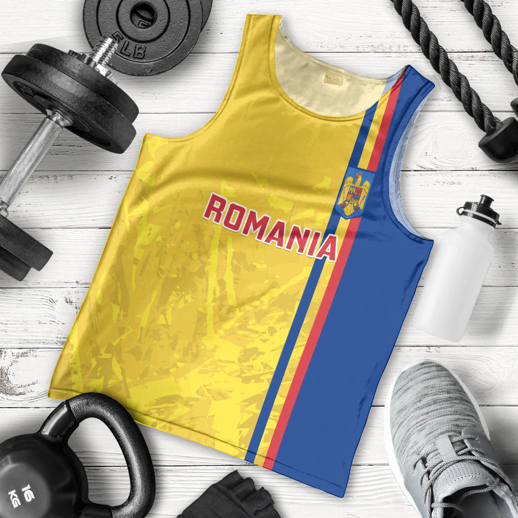 Romania Rugby Men Tank Top Go The Oaks Grunge Style - Wonder Print Shop