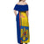 Romania Rugby Off Shoulder Maxi Dress Go The Oaks Grunge Style - Wonder Print Shop