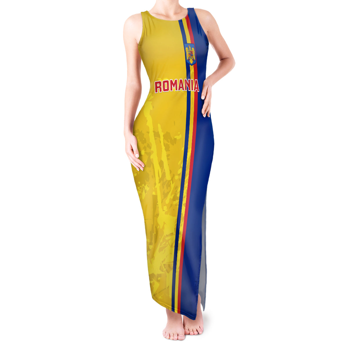 Romania Rugby Tank Maxi Dress Go The Oaks Grunge Style - Wonder Print Shop