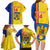 Custom Romania Rugby Family Matching Long Sleeve Bodycon Dress and Hawaiian Shirt Go The Oaks Grunge Style - Wonder Print Shop