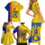 Custom Romania Rugby Family Matching Short Sleeve Bodycon Dress and Hawaiian Shirt Go The Oaks Grunge Style - Wonder Print Shop