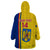 Custom Romania Rugby Wearable Blanket Hoodie Go The Oaks Grunge Style - Wonder Print Shop