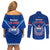 Samoa Rugby Couples Matching Off Shoulder Short Dress and Long Sleeve Button Shirts 2023 Go Manu Samoa - Wonder Print Shop