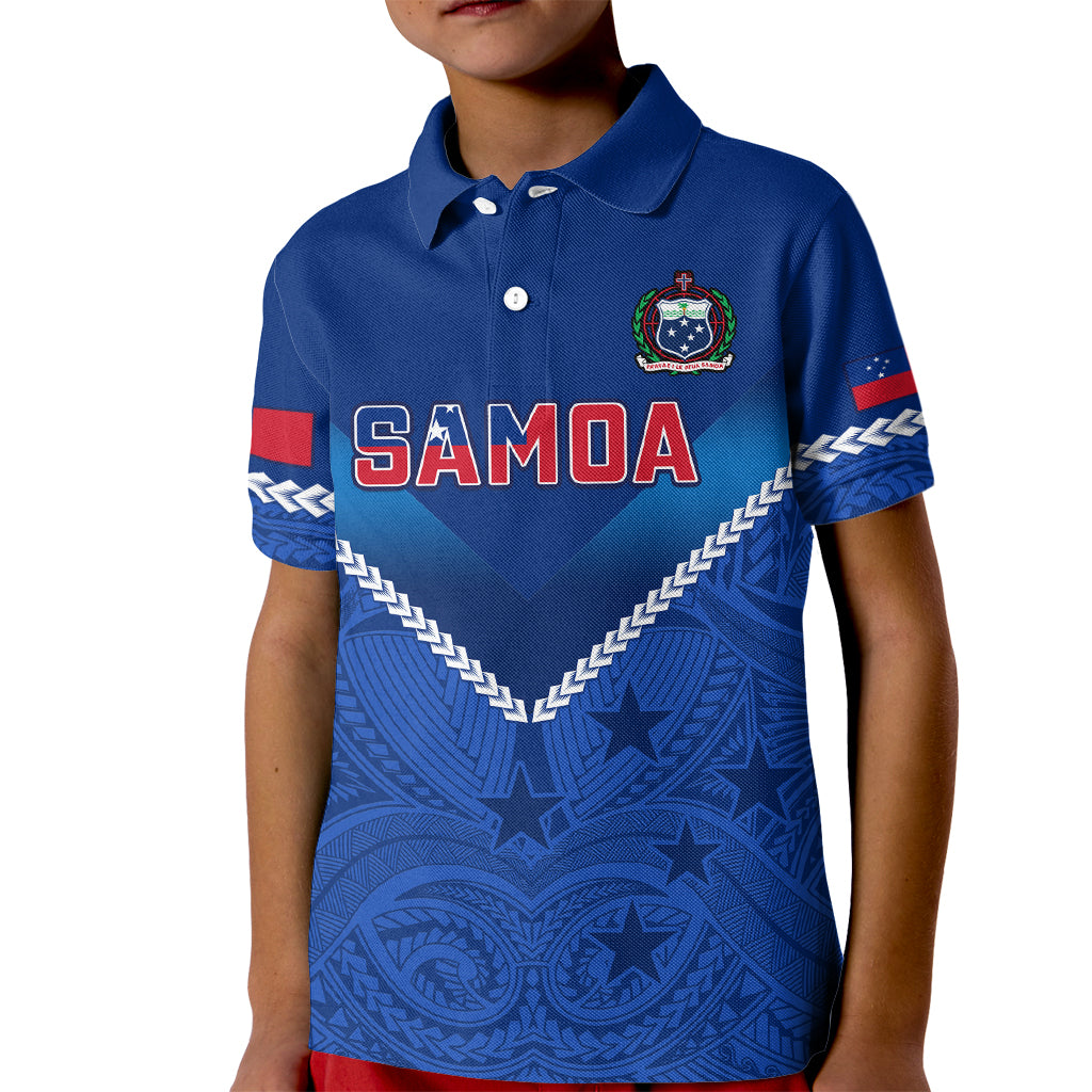 Samoa Rugby Kid Polo Shirt 2023 Go Manu Samoa - Wonder Print Shop