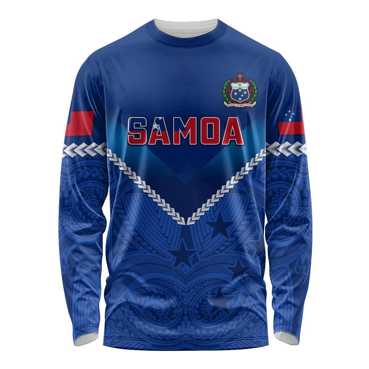 Samoa Rugby Long Sleeve Shirt 2023 Go Manu Samoa - Wonder Print Shop