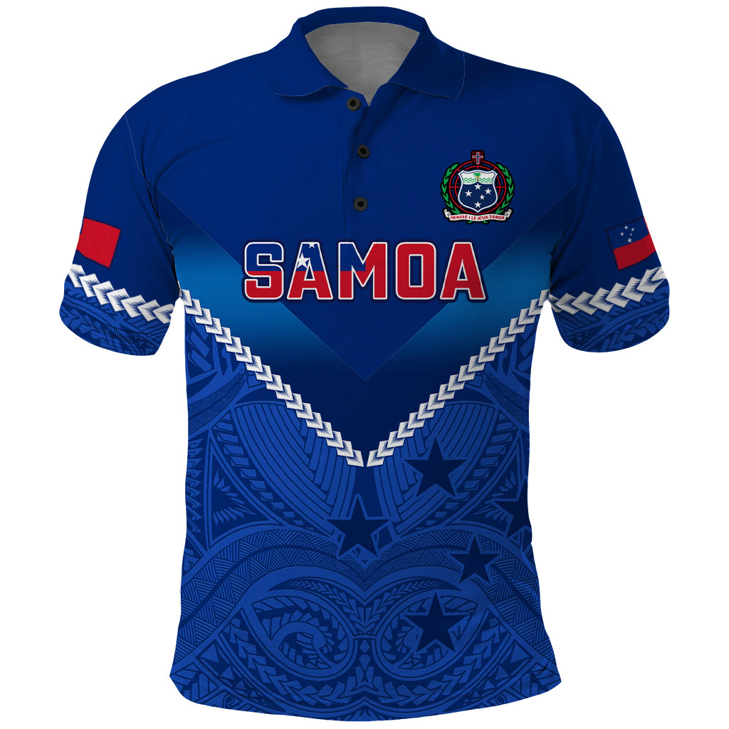 Samoa Rugby Polo Shirt 2023 Go Manu Samoa - Wonder Print Shop