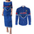 Custom Samoa Rugby Couples Matching Puletasi Dress and Long Sleeve Button Shirts 2023 Go Manu Samoa - Wonder Print Shop