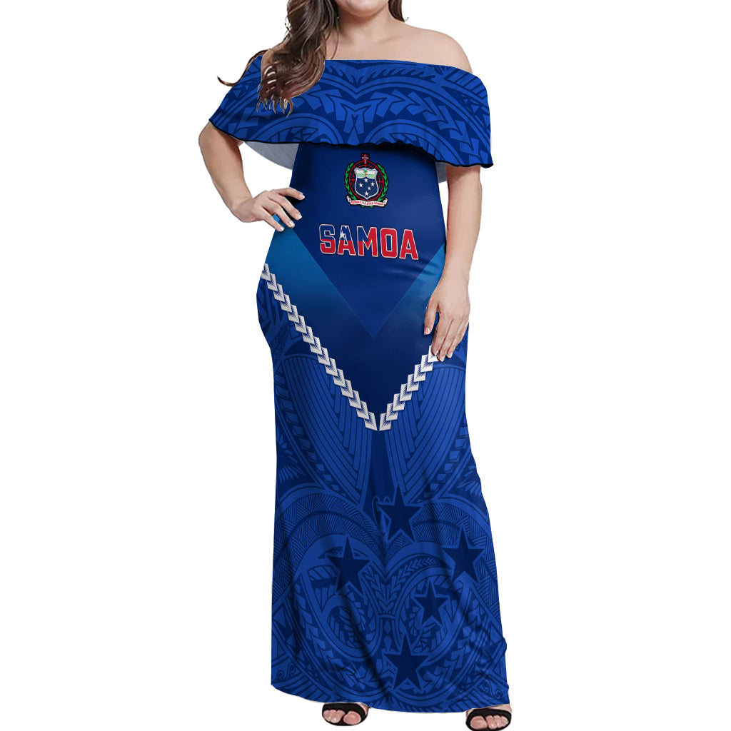 Custom Samoa Rugby Off Shoulder Maxi Dress 2023 Go Manu Samoa - Wonder Print Shop