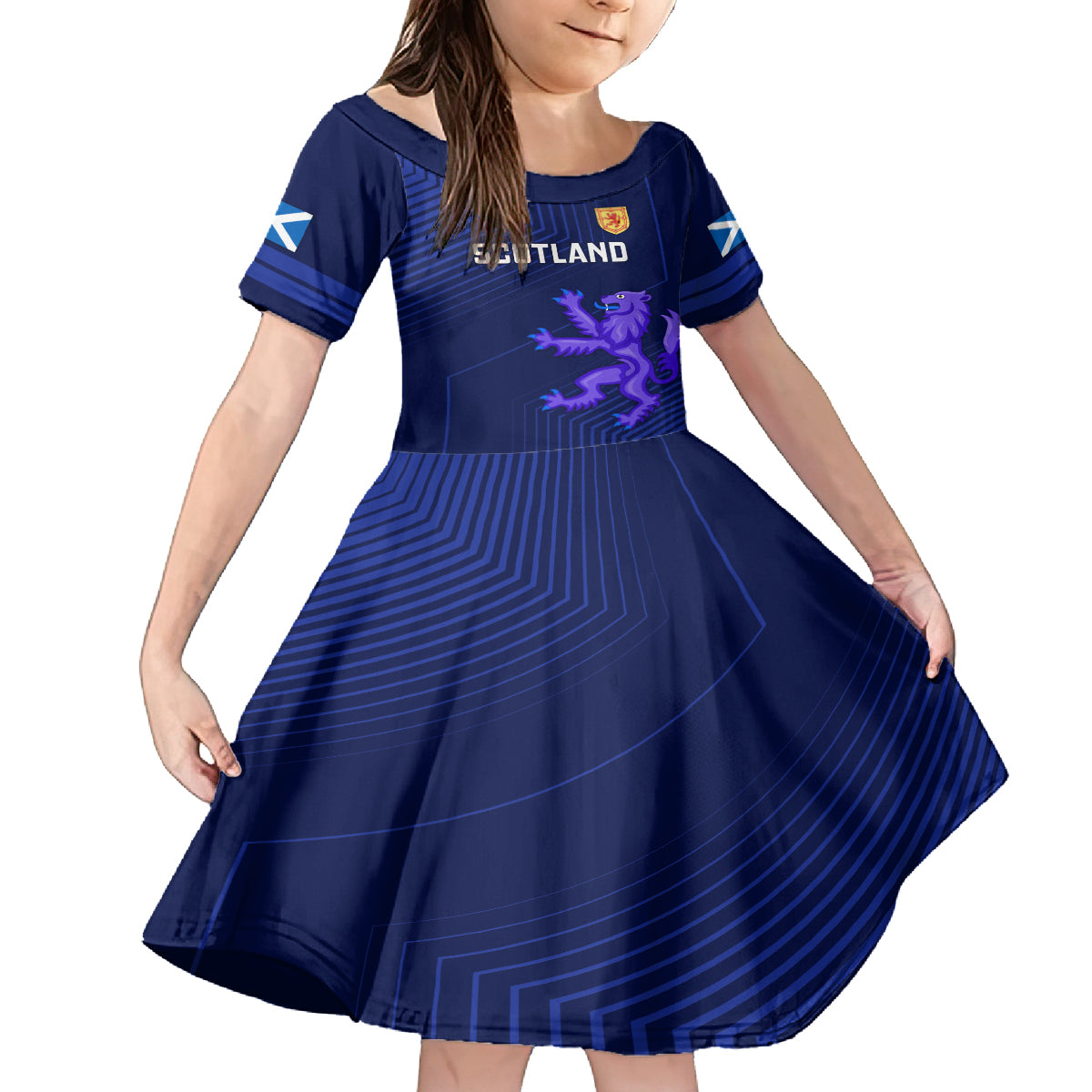 Custom Scotland Rugby Kid Short Sleeve Dress 2023 Go Scottish - Wonder Print Shop