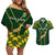 South Africa Rugby Couples Matching Off Shoulder Short Dress and Hawaiian Shirt 2023 Go Champions World Cup Springboks - Wonder Print Shop