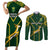 South Africa Rugby Couples Matching Short Sleeve Bodycon Dress and Long Sleeve Button Shirts 2023 Go Champions World Cup Springboks - Wonder Print Shop