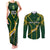 South Africa Rugby Couples Matching Tank Maxi Dress and Long Sleeve Button Shirts 2023 Go Champions World Cup Springboks - Wonder Print Shop