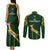 South Africa Rugby Couples Matching Tank Maxi Dress and Long Sleeve Button Shirts 2023 Go Champions World Cup Springboks - Wonder Print Shop