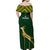 South Africa Rugby Family Matching Off Shoulder Maxi Dress and Hawaiian Shirt 2023 Go Champions World Cup Springboks - Wonder Print Shop