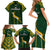 South Africa Rugby Family Matching Short Sleeve Bodycon Dress and Hawaiian Shirt 2023 Go Champions World Cup Springboks - Wonder Print Shop