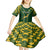 South Africa Rugby Kid Short Sleeve Dress 2023 Go Champions World Cup Springboks - Wonder Print Shop