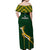 South Africa Rugby Off Shoulder Maxi Dress 2023 Go Champions World Cup Springboks - Wonder Print Shop