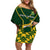 South Africa Rugby Off Shoulder Short Dress 2023 Go Champions World Cup Springboks - Wonder Print Shop