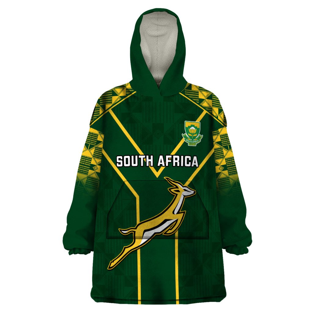 South Africa Rugby Wearable Blanket Hoodie 2023 Go Champions World Cup Springboks - Wonder Print Shop