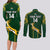 Custom South Africa Rugby Couples Matching Long Sleeve Bodycon Dress and Long Sleeve Button Shirts 2023 Go Champions World Cup Springboks - Wonder Print Shop