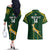 Custom South Africa Rugby Couples Matching Off The Shoulder Long Sleeve Dress and Hawaiian Shirt 2023 Go Champions World Cup Springboks - Wonder Print Shop