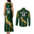 Custom South Africa Rugby Couples Matching Tank Maxi Dress and Long Sleeve Button Shirts 2023 Go Champions World Cup Springboks - Wonder Print Shop