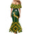 Custom South Africa Rugby Family Matching Mermaid Dress and Hawaiian Shirt 2023 Go Champions World Cup Springboks - Wonder Print Shop