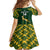 Custom South Africa Rugby Family Matching Short Sleeve Bodycon Dress and Hawaiian Shirt 2023 Go Champions World Cup Springboks - Wonder Print Shop