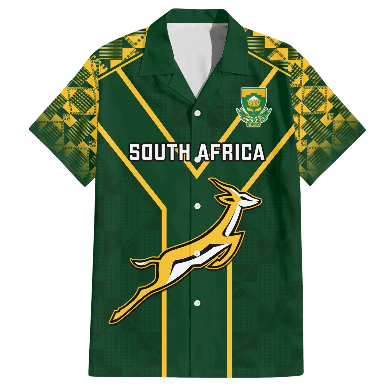 Custom South Africa Rugby Hawaiian Shirt 2023 Go Champions World Cup Springboks - Wonder Print Shop