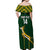 Custom South Africa Rugby Off Shoulder Maxi Dress 2023 Go Champions World Cup Springboks - Wonder Print Shop