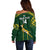 Custom South Africa Rugby Off Shoulder Sweater 2023 Go Champions World Cup Springboks - Wonder Print Shop