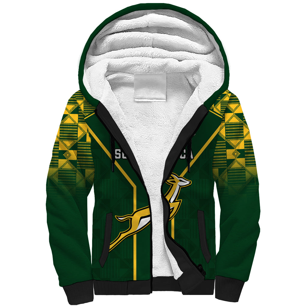 Custom South Africa Rugby Sherpa Hoodie 2023 Go Champions World Cup Springboks - Wonder Print Shop