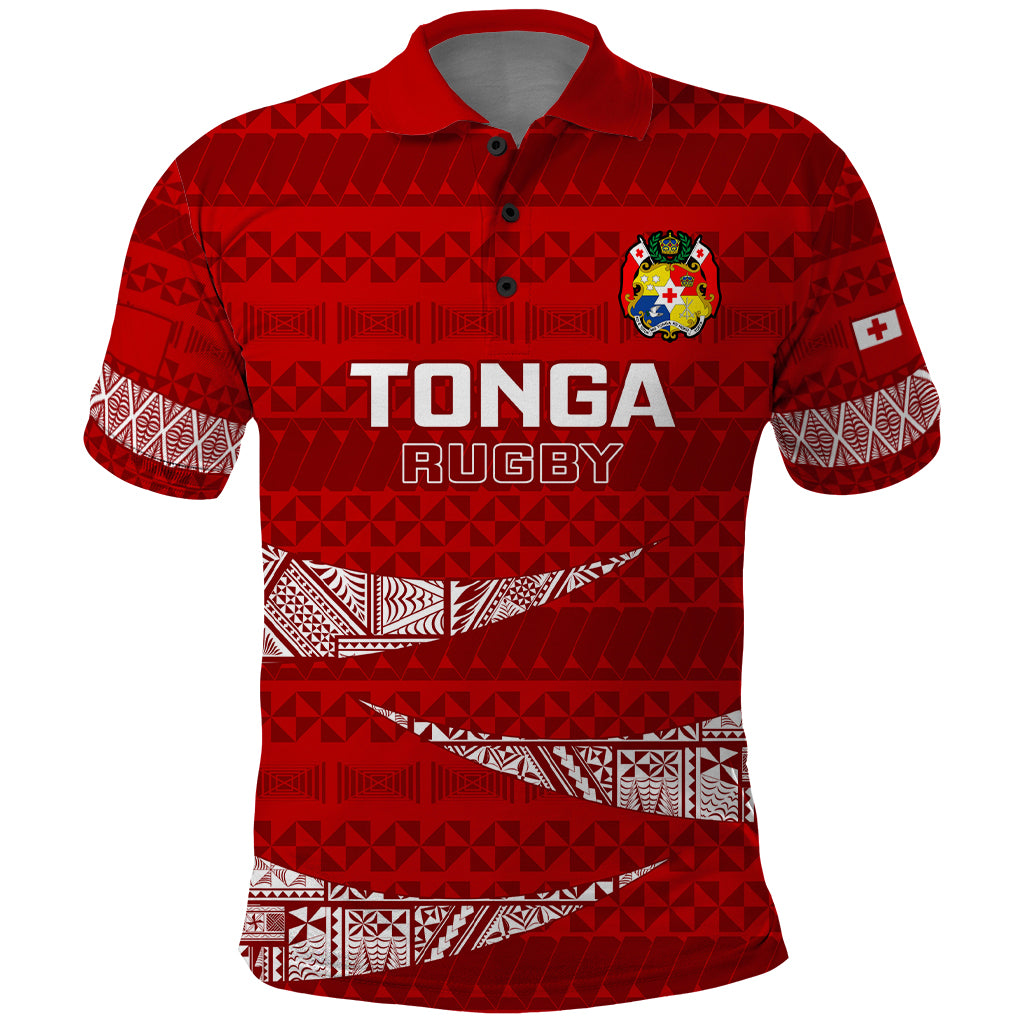 Tonga Rugby Polo Shirt 2023 Go Tongan Ngatu Pattern World Cup LT14