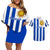 Uruguay Rugby Couples Matching Off Shoulder Short Dress and Hawaiian Shirt Go Los Teros Flag Style - Wonder Print Shop