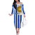 Uruguay Rugby Family Matching Off Shoulder Long Sleeve Dress and Hawaiian Shirt Go Los Teros Flag Style - Wonder Print Shop