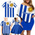 Uruguay Rugby Family Matching Off Shoulder Short Dress and Hawaiian Shirt Go Los Teros Flag Style - Wonder Print Shop