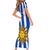 Uruguay Rugby Family Matching Short Sleeve Bodycon Dress and Hawaiian Shirt Go Los Teros Flag Style - Wonder Print Shop