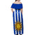 Uruguay Rugby Off Shoulder Maxi Dress Go Los Teros Flag Style - Wonder Print Shop