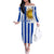 Uruguay Rugby Off The Shoulder Long Sleeve Dress Go Los Teros Flag Style - Wonder Print Shop