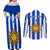 Custom Uruguay Rugby Couples Matching Off Shoulder Maxi Dress and Long Sleeve Button Shirts Go Los Teros Flag Style - Wonder Print Shop