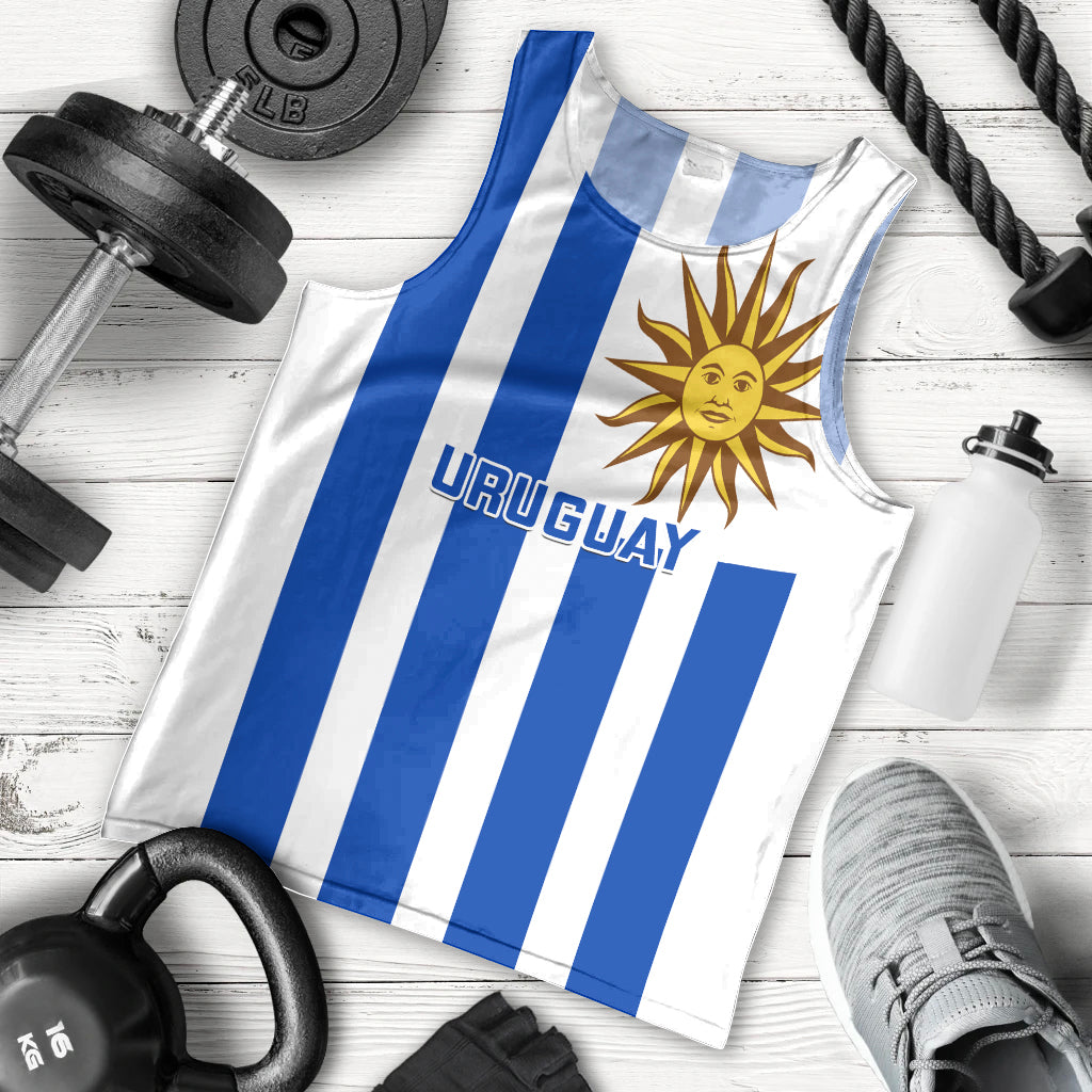 Custom Uruguay Rugby Men Tank Top Go Los Teros Flag Style - Wonder Print Shop