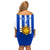 Custom Uruguay Rugby Off Shoulder Short Dress Go Los Teros Flag Style - Wonder Print Shop