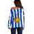 Custom Uruguay Rugby Off Shoulder Sweater Go Los Teros Flag Style - Wonder Print Shop