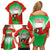 Wales Rugby Family Matching Off Shoulder Short Dress and Hawaiian Shirt 2023 Come On Cymru Champions World Cup - Wonder Print Shop