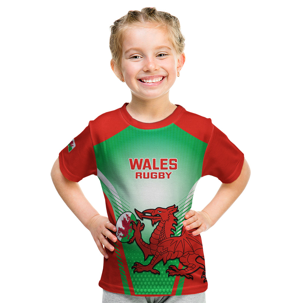 Custom Wales Rugby Kid T Shirt 2023 Come On Cymru Champions World Cup - Wonder Print Shop