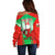 Custom Wales Rugby Off Shoulder Sweater 2023 Come On Cymru Champions World Cup - Wonder Print Shop